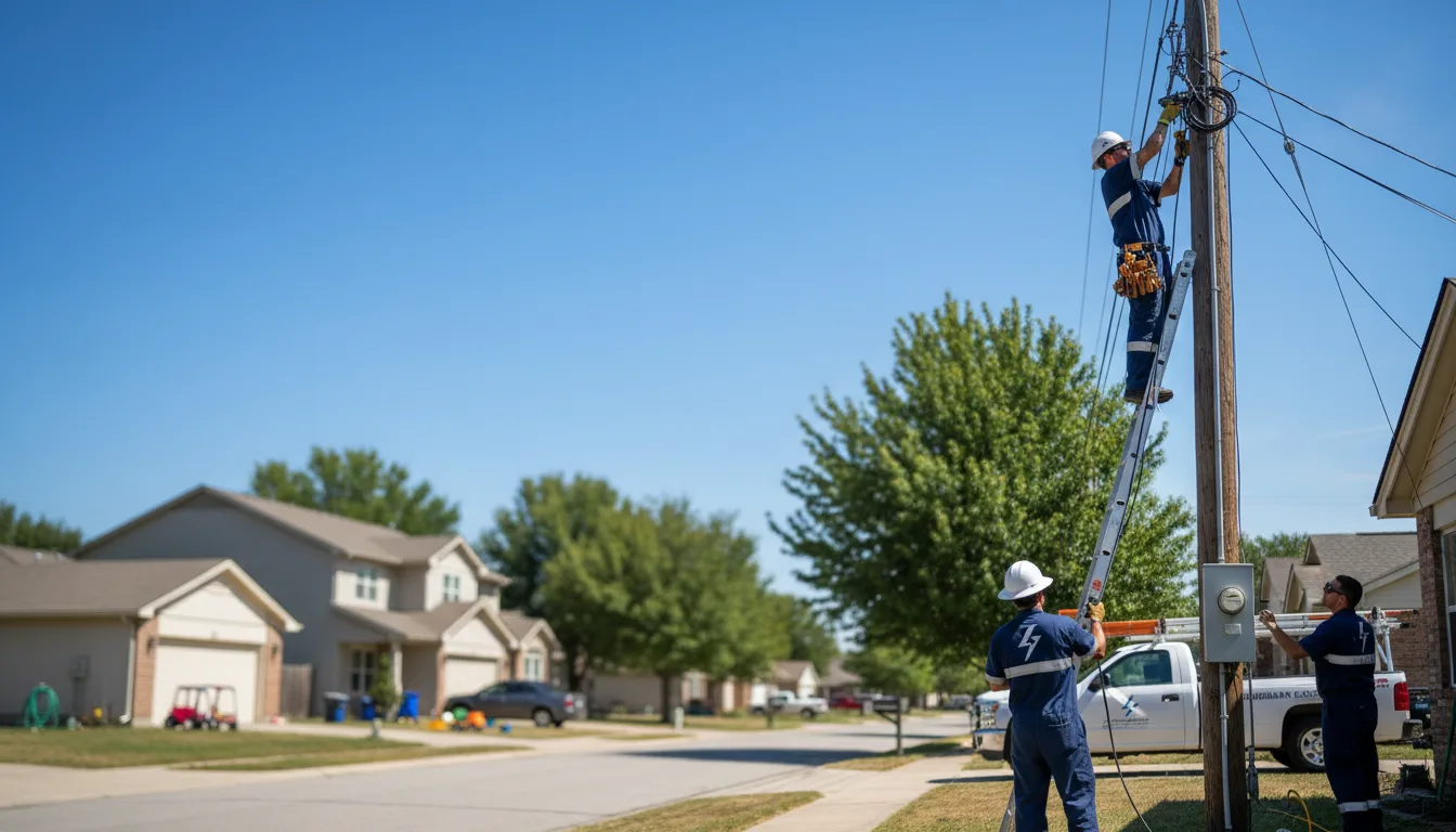 Residential electrician providing installation services in Howard, GA